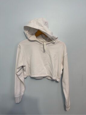lululemon athletica Cropped White Hoodie